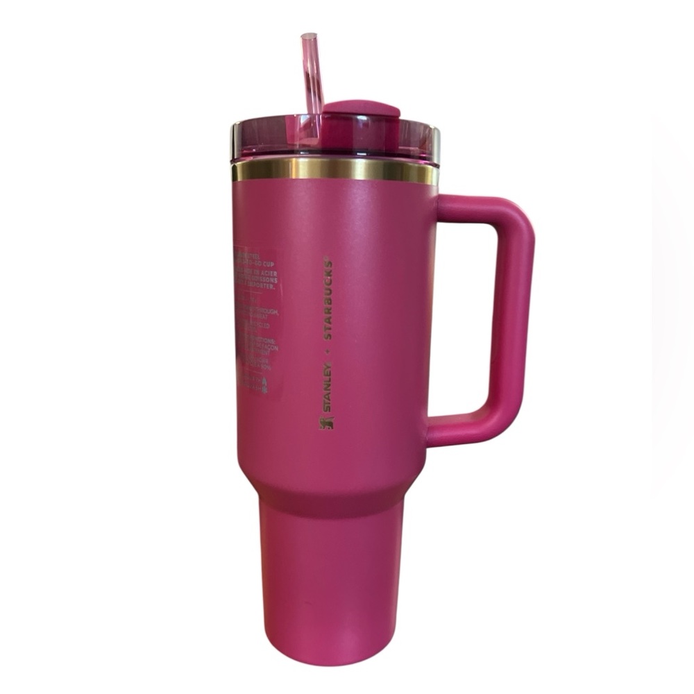 Stanley x Starbucks Berry Pink Glitter 40oz Limited Edition Holiday Release